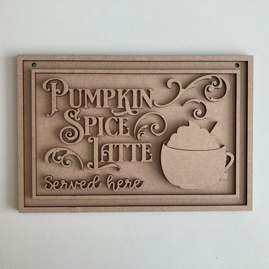 22.5cm Pumpkin Spice Latte Served Here