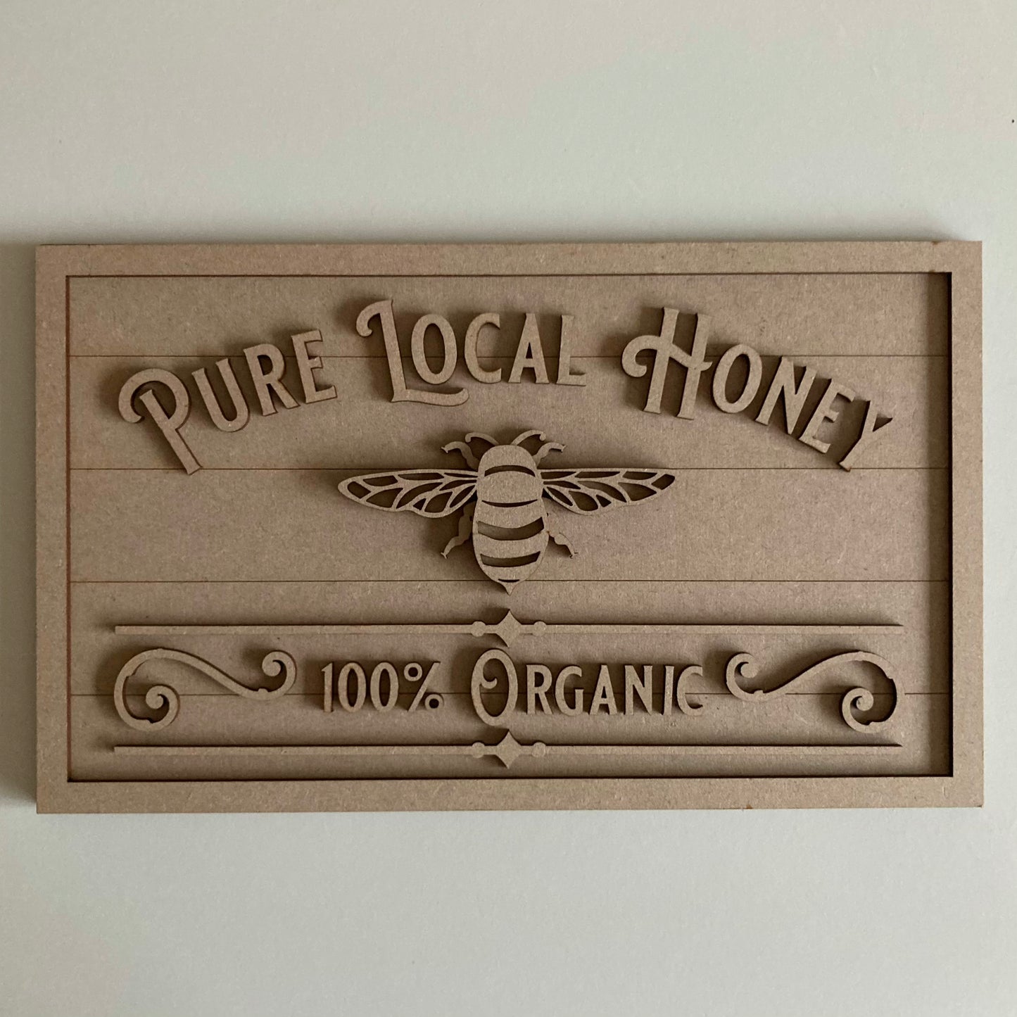 30cm Pure Local Honey Sign