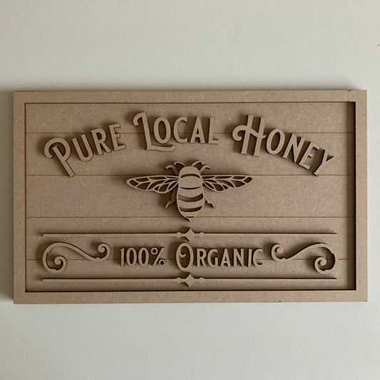 30cm Pure Local Honey Sign