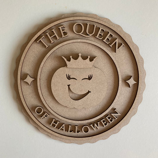 20cm The Queen Of Halloween Sign