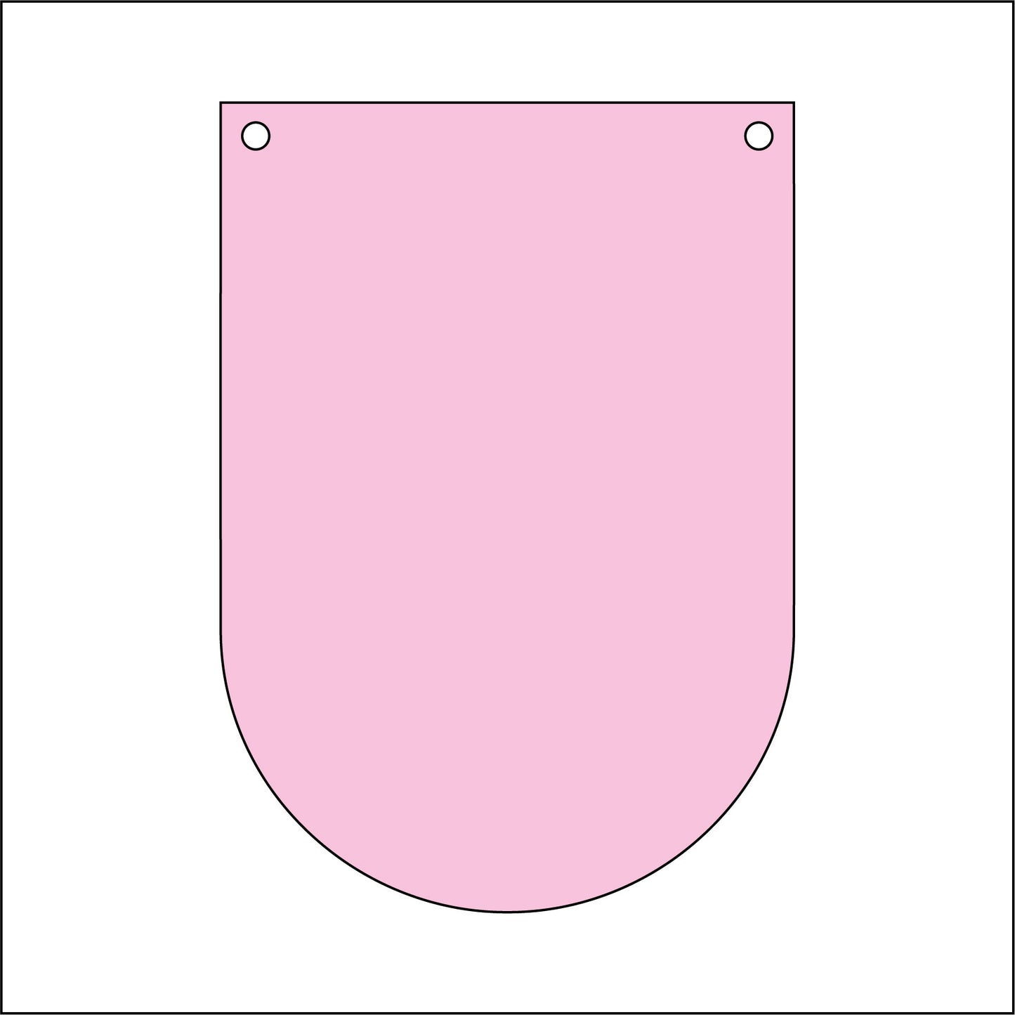 12cm Rounded Flag Bunting Shape