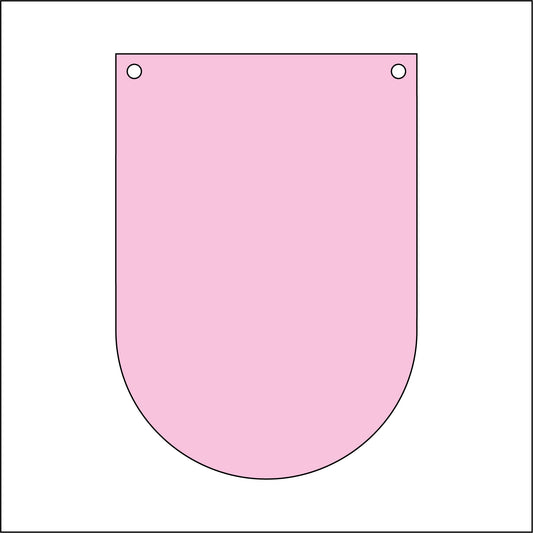 12cm Rounded Flag Bunting Shape