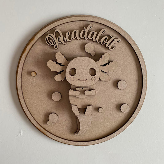 20cm Readalotl Sign