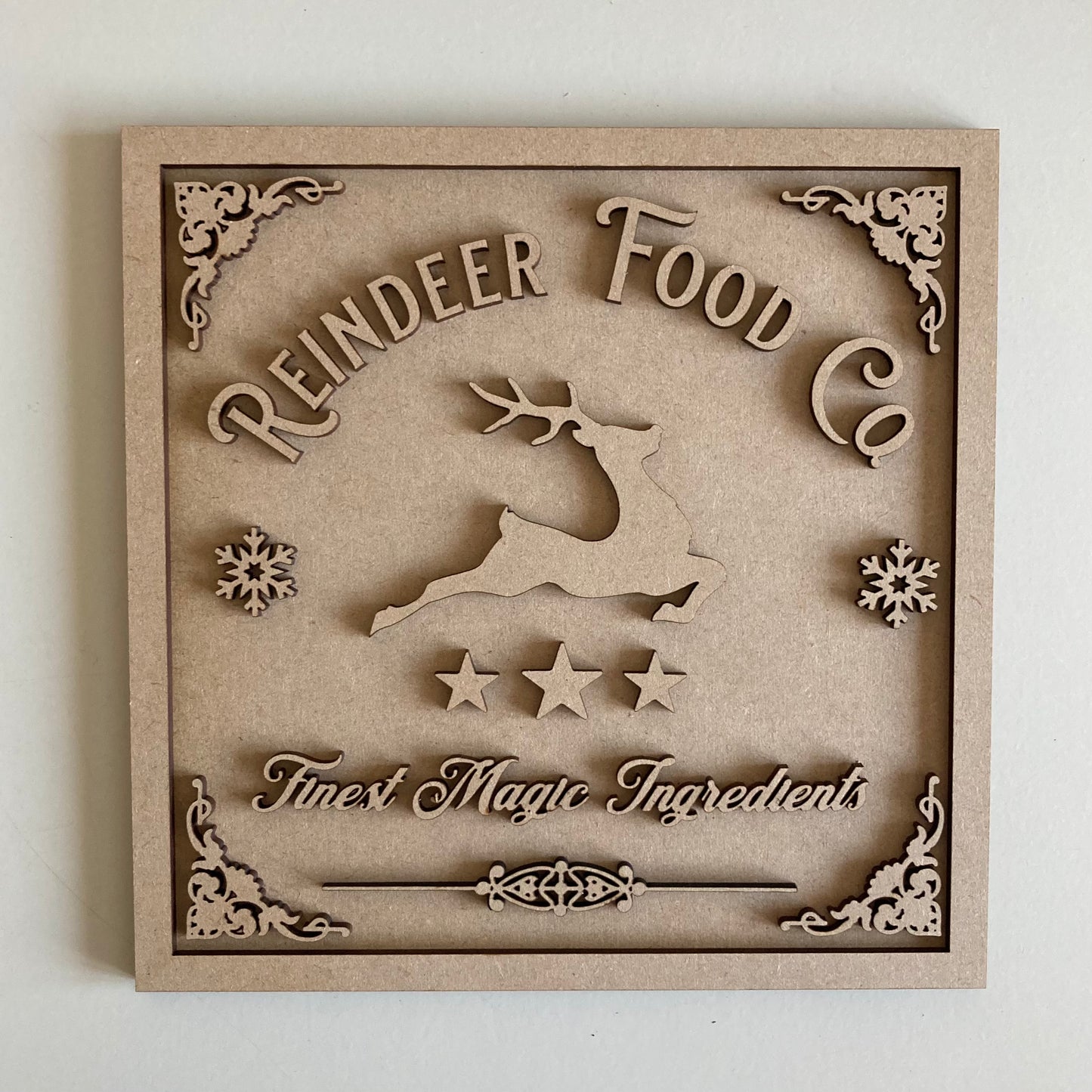 19cm Reindeer Food Co Sign