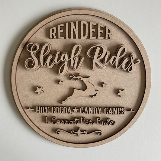 20cm Reindeer Sleigh Rides