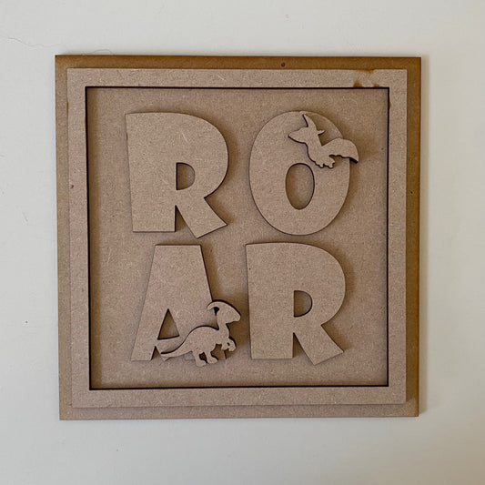 19cm Roar T-Rex & Parasaurolophus Dinosaur Sign