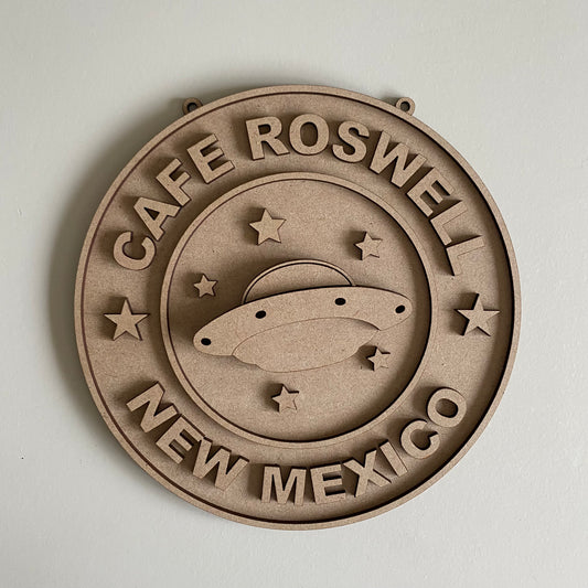 20cm Cafe Roswell Sign