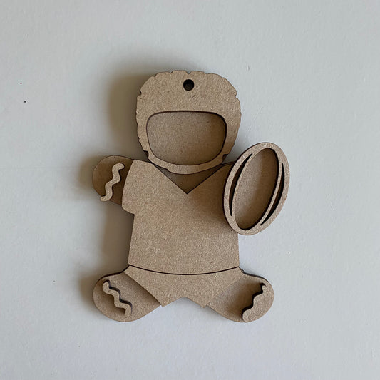 10cm Rugby Player Gingerbread Character