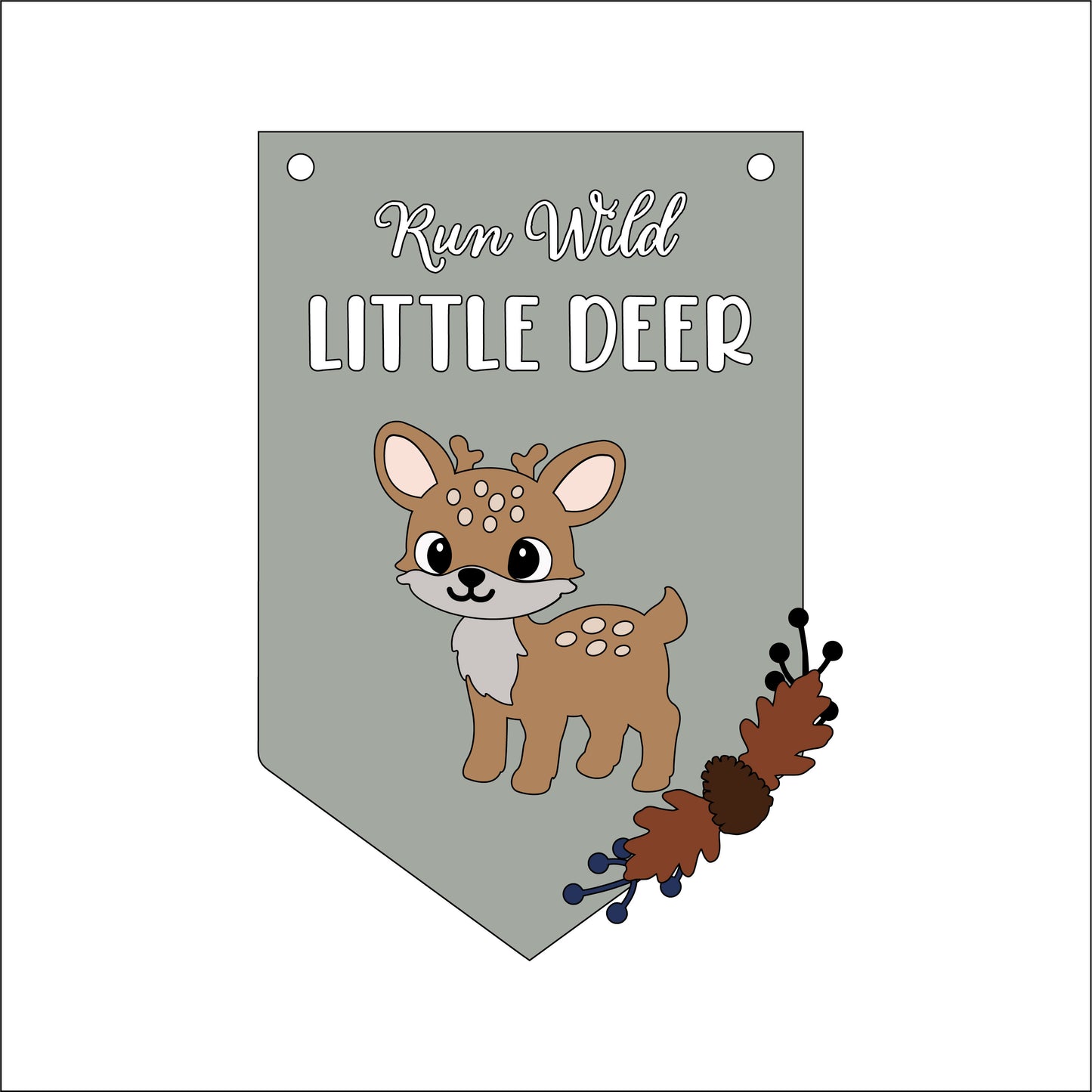 20cm Run Wild Little Deer Flag