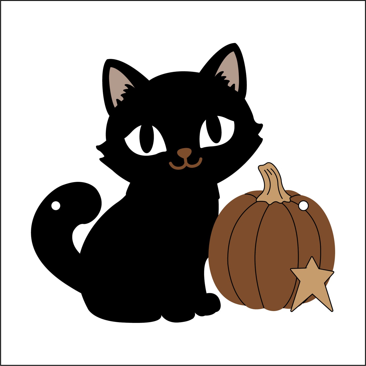12.5cm Primitive Cat Decoration