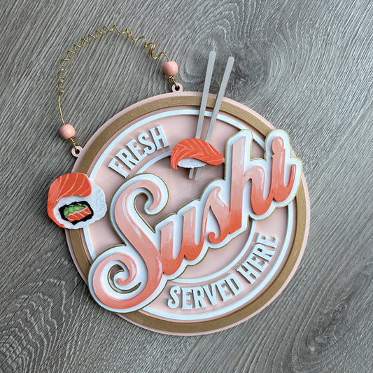 20cm Hand-Painted Sushi Sign