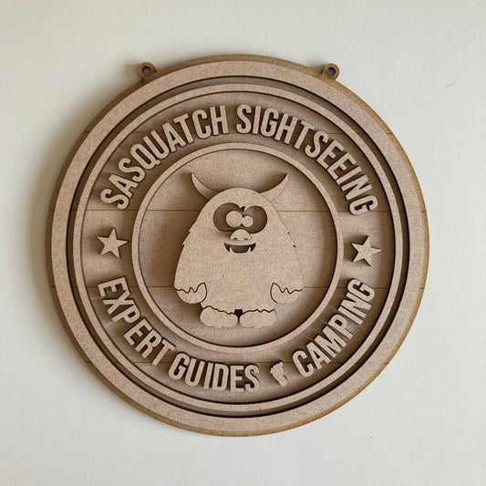 20cm Sasquatch Sightseeing Sign