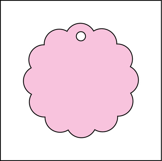 5cm Round Scalloped Gift Tag