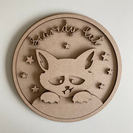 20cm Scaredy Cat Sign