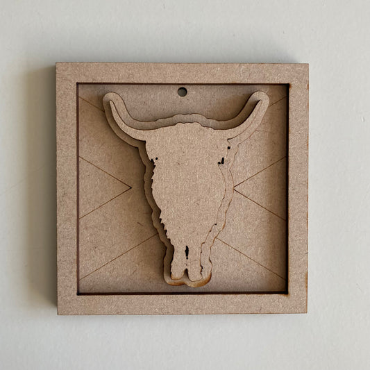9cm Highland Cow Mini Frame
