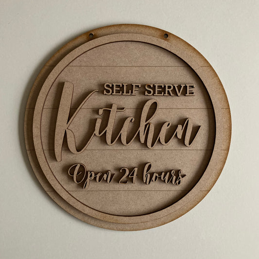 20cm Self Serve Kitchen Sign
