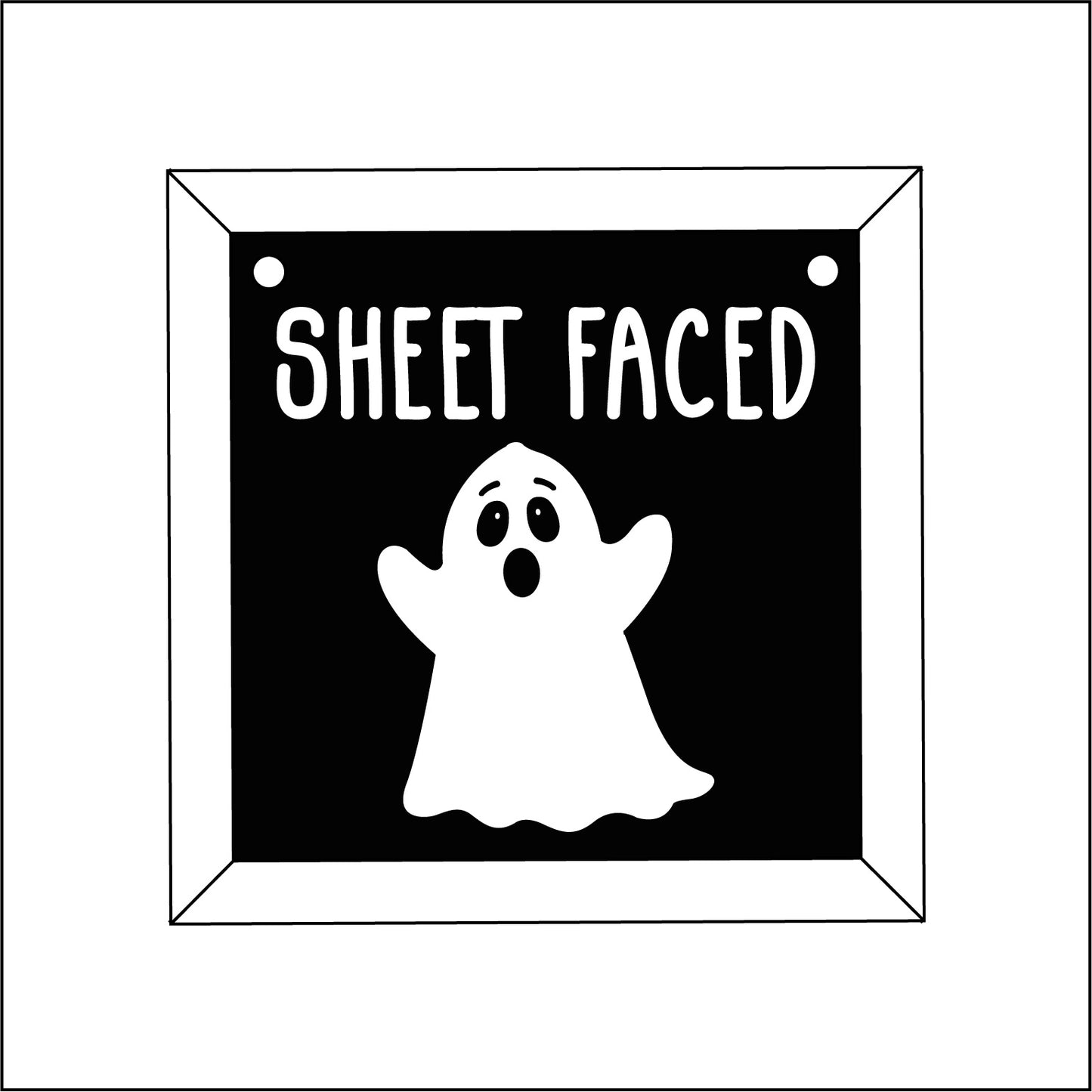 9cm Sheet Faced Ghost Mini Frame