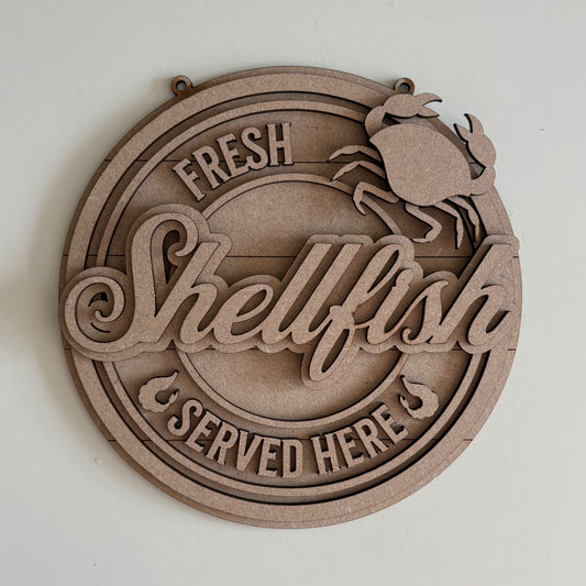 20cm Shellfish Sign