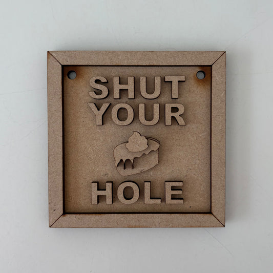 9cm Shut Your Cake Hole Mini Frame