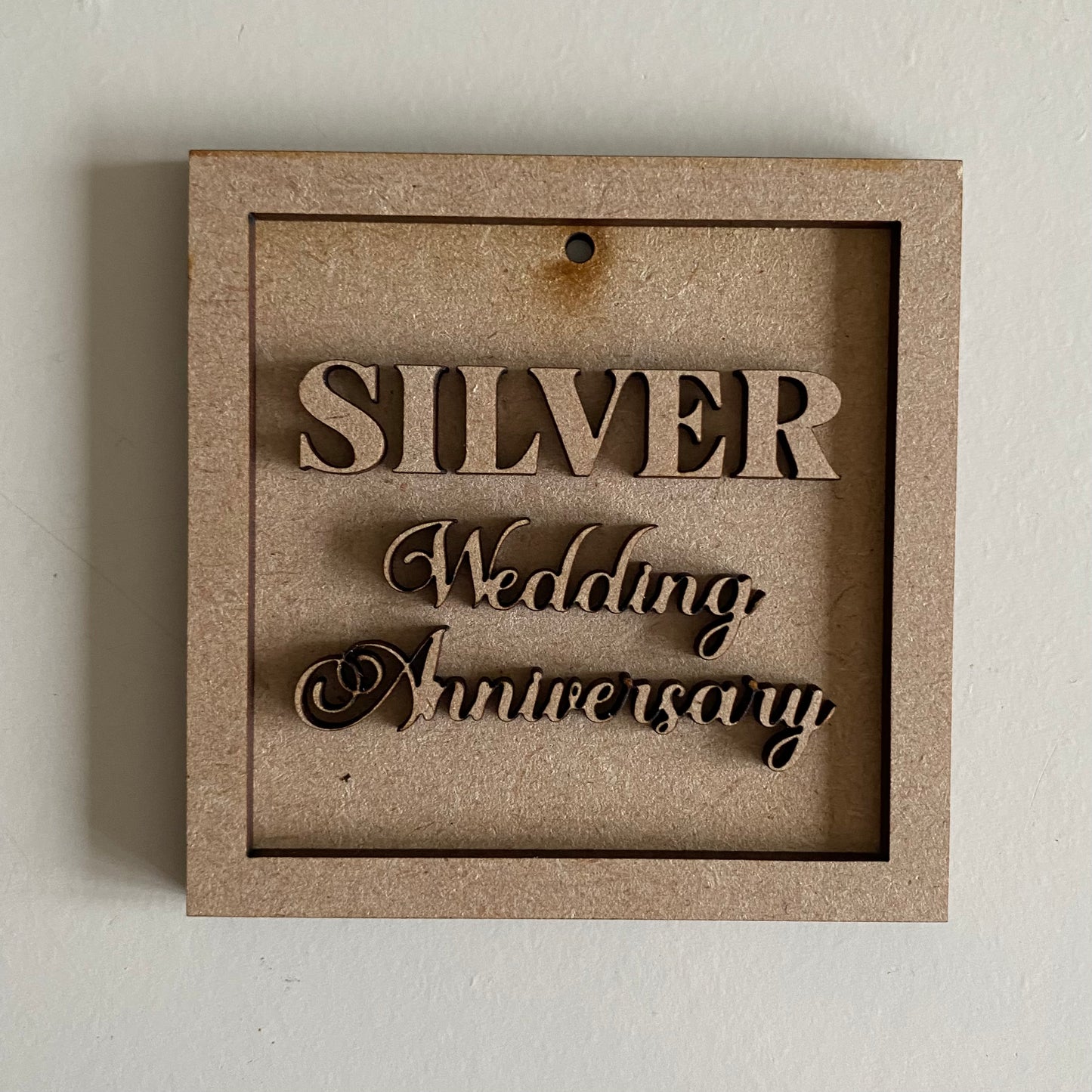 Silver Wedding Anniversary Mini Frame