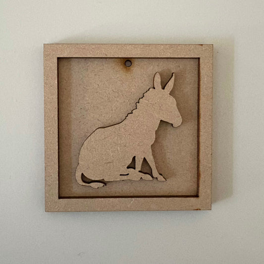 9cm Sitting Donkey Mini Frame