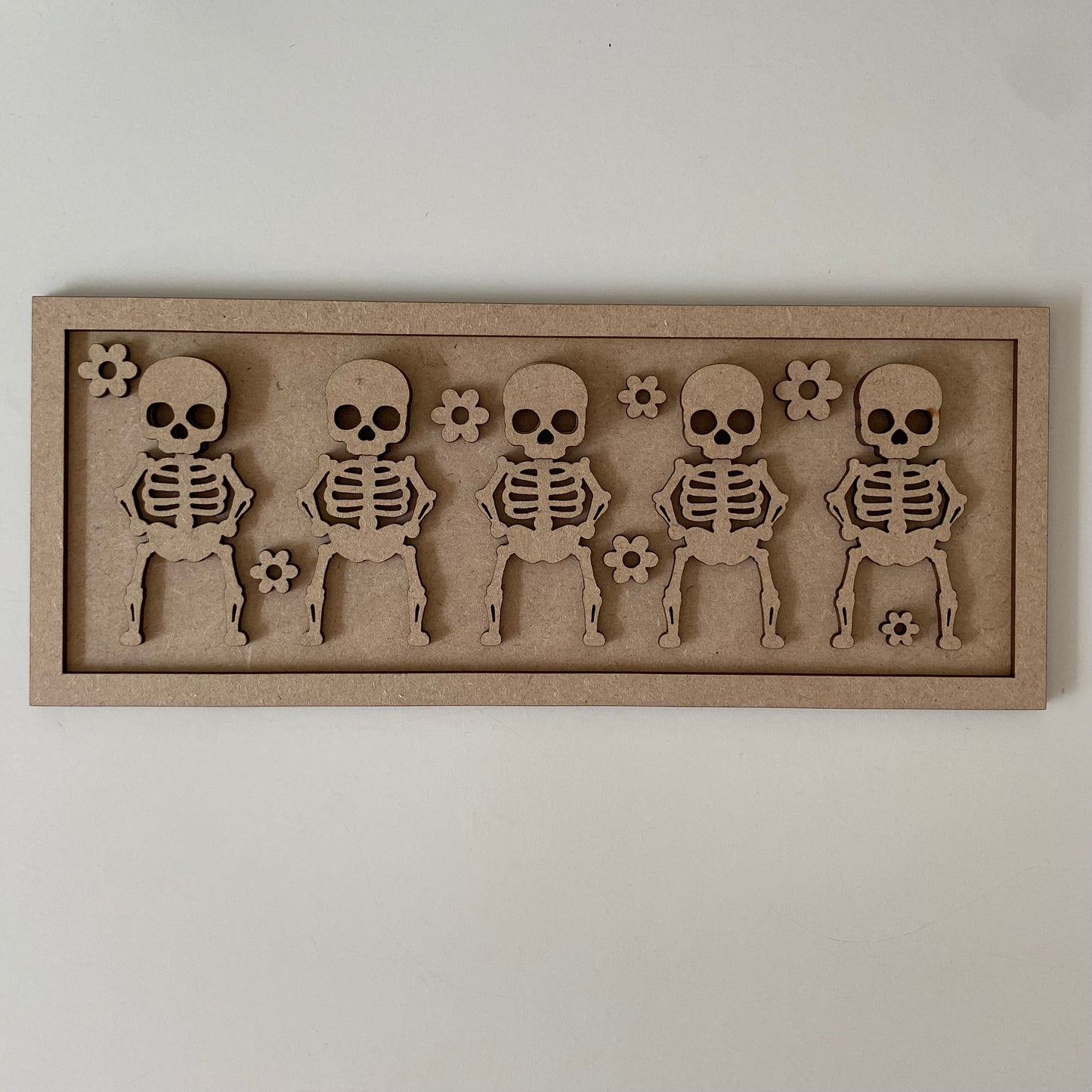 30cm Skeletons Rectangle Sign