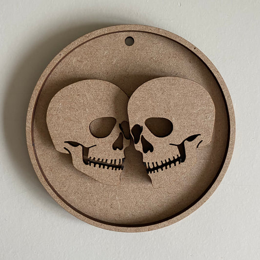10cm Skulls Round Bauble