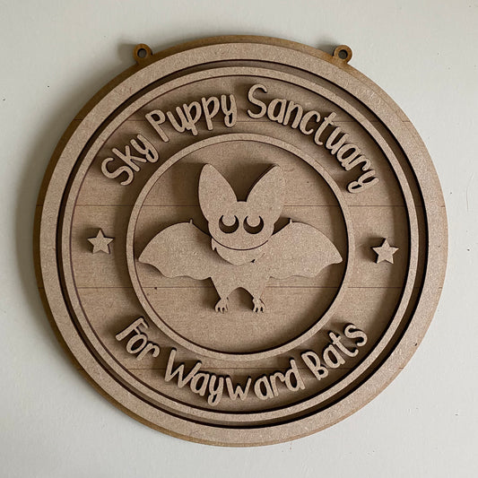 20cm Sky Puppy Sanctuary Sign