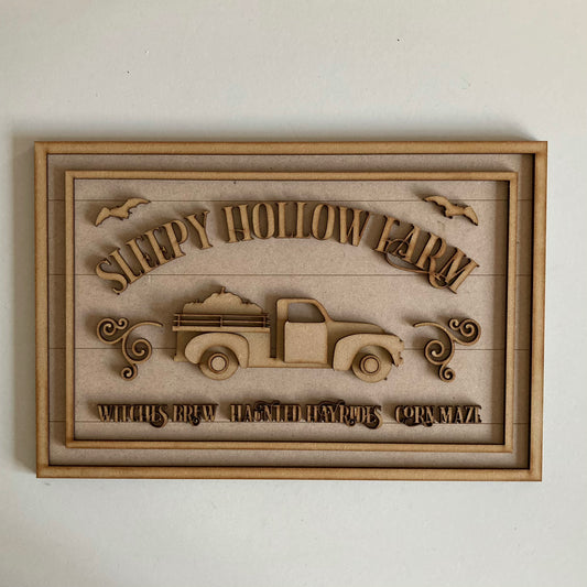 30cm Sleepy Hollow Farm Sign