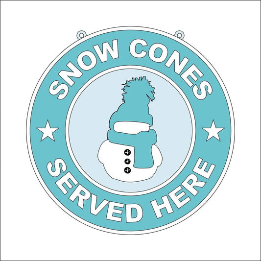 20cm Snow Cones Served Here Sign