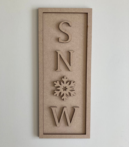 30cm Snow - Snowflake Sign