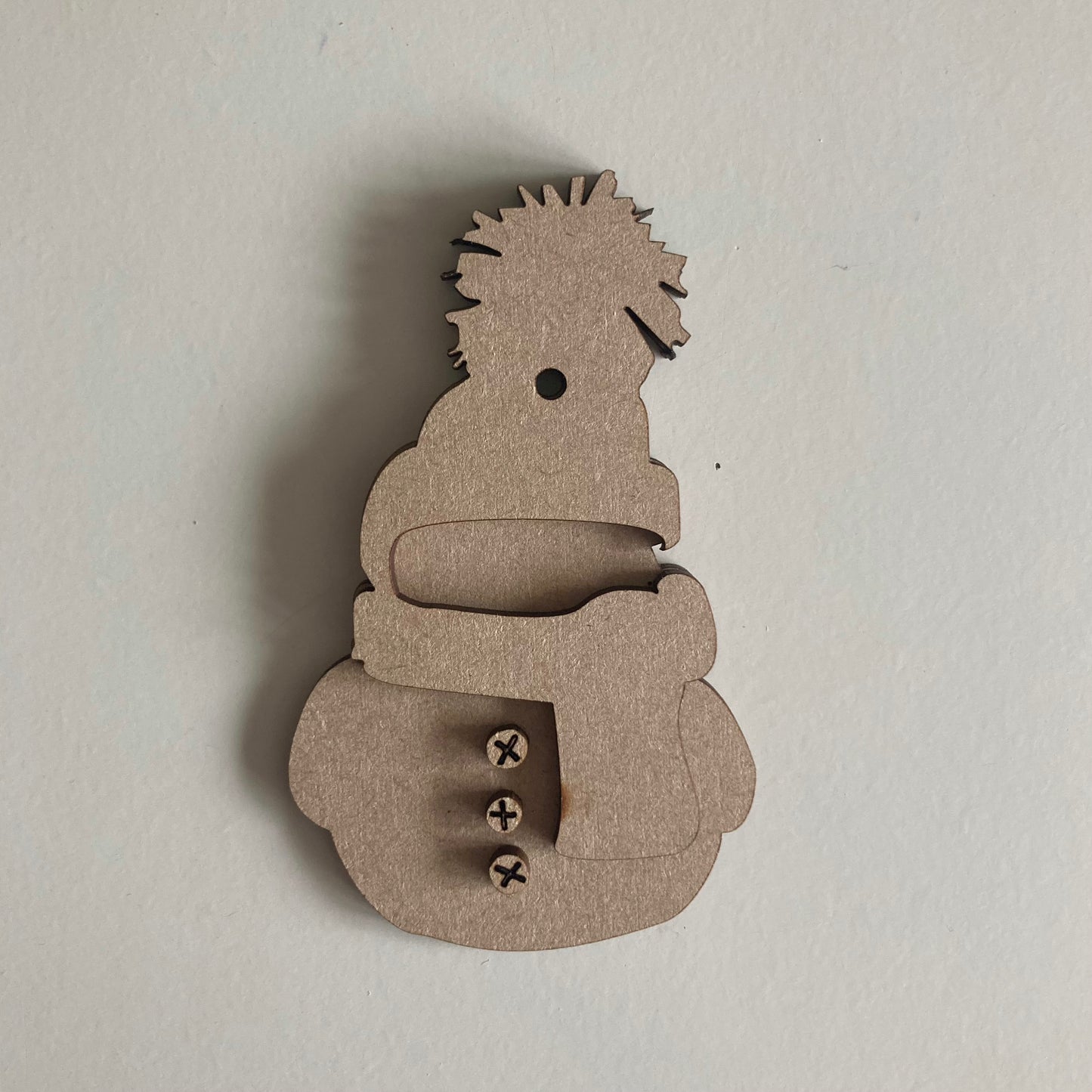10cm Snowman In Bobble Hat Decoration
