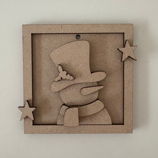 9cm Snowman Mini Frame