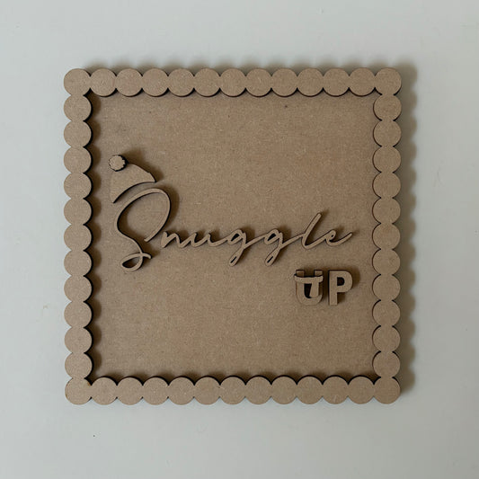 19cm Snuggle Up Snowball Boarder Sign