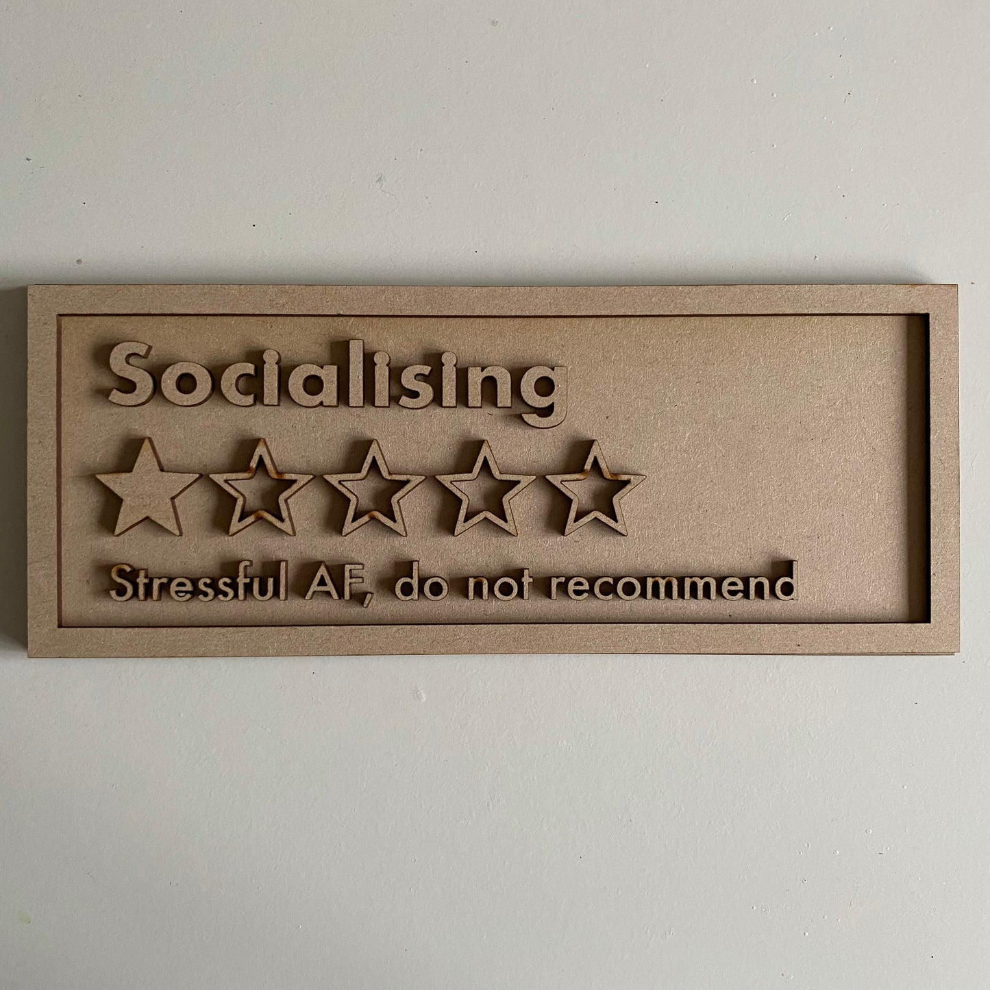 30cm Socialising Rating Sign