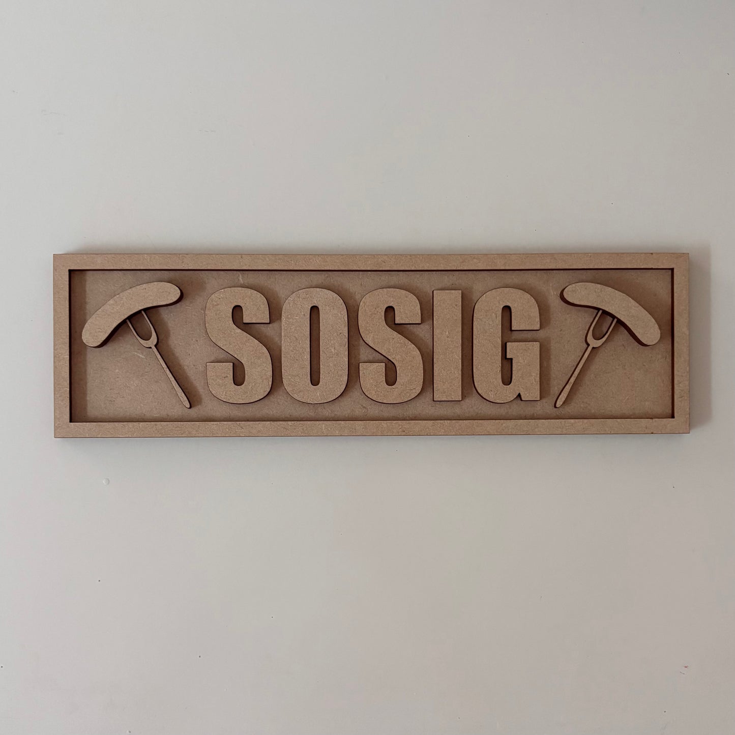 30cm Sosig Rectangle Sign