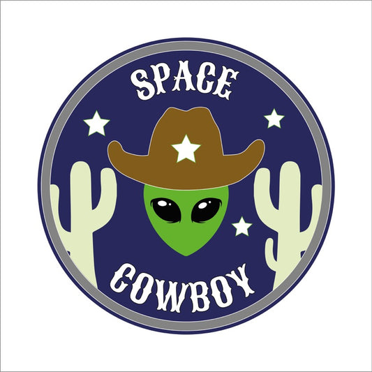 20cm Space Cowboy Sign
