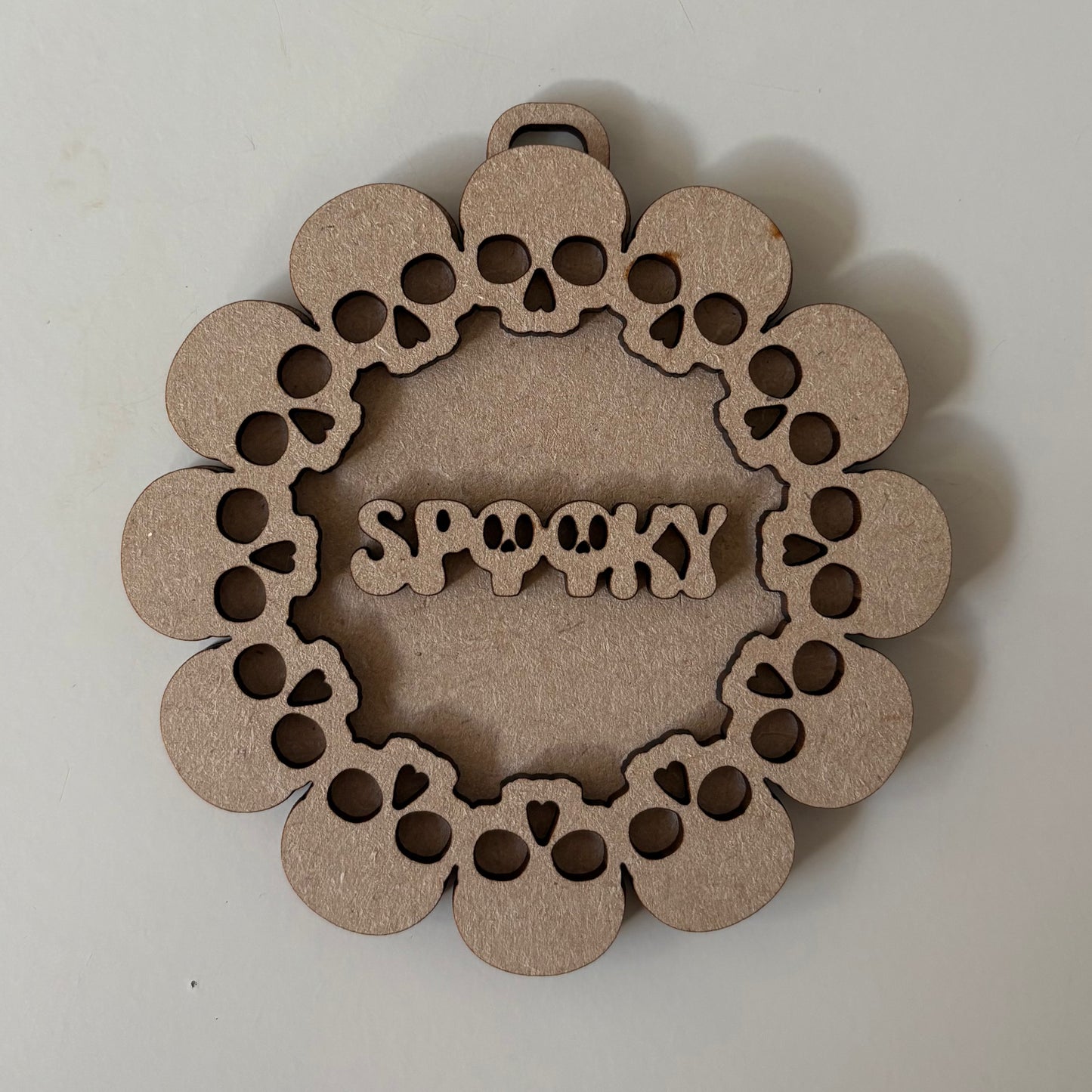 10cm Spooky Skulls Border Bauble