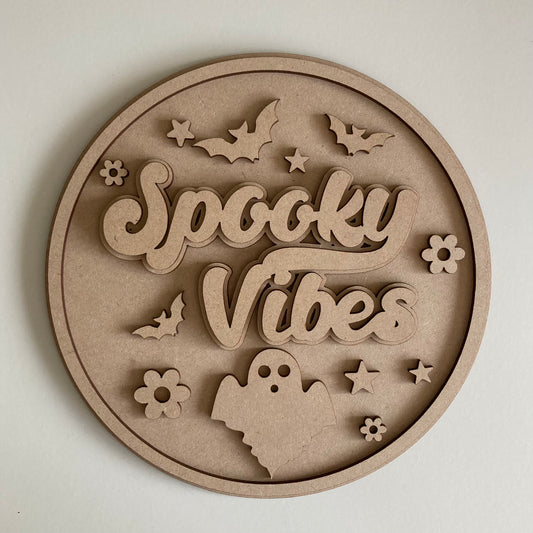 20cm Spooky Vibes Sign
