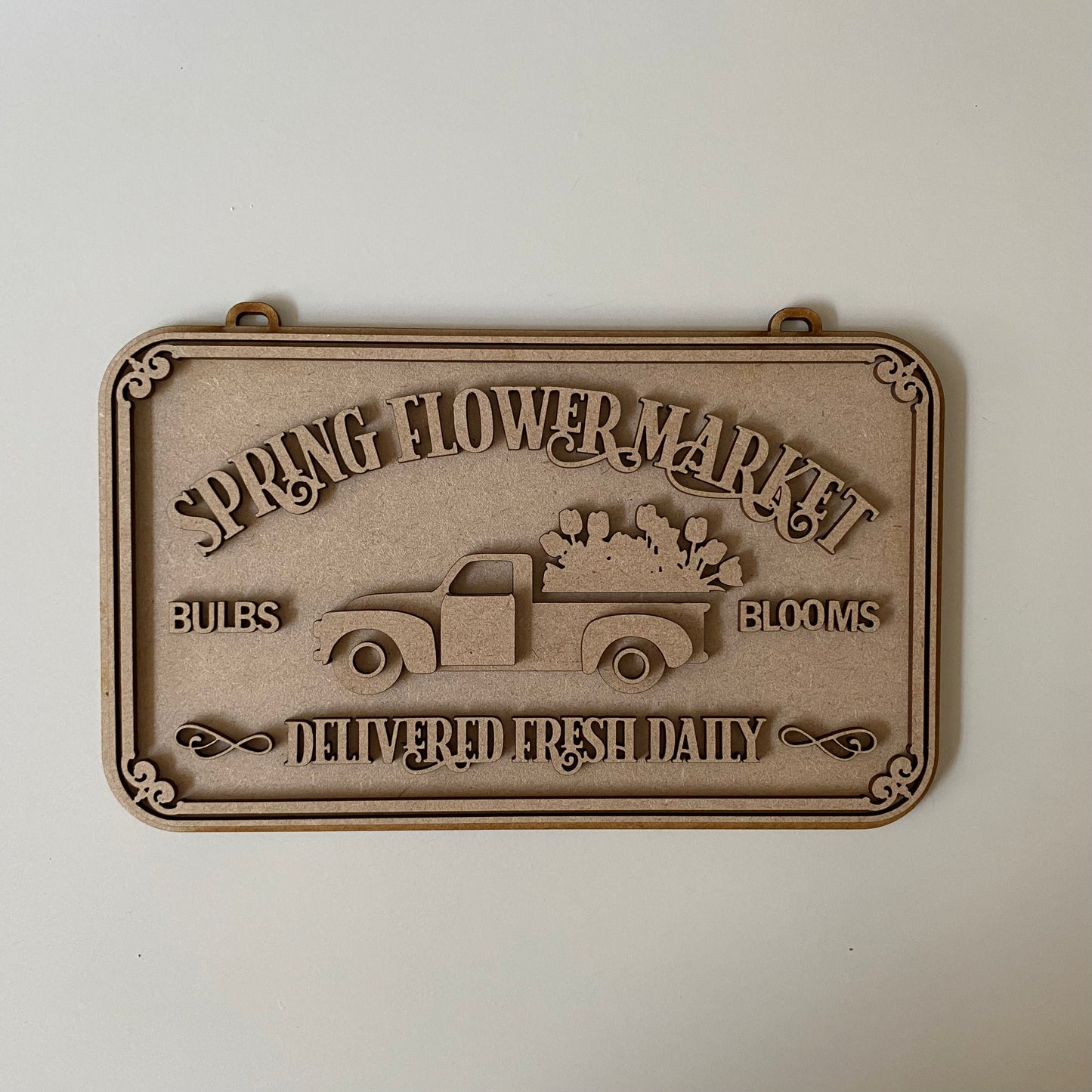 25cm Spring Flower Market Sign