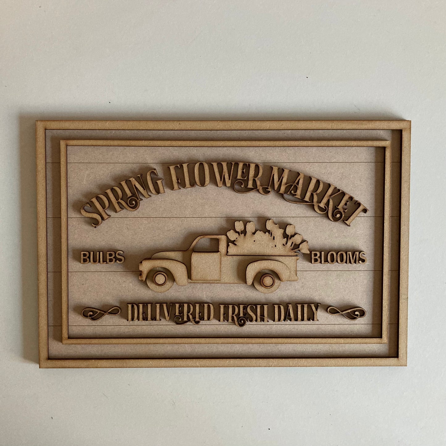 30cm Spring Flower Market Sign