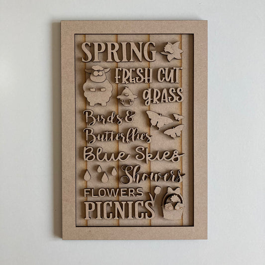 30cm Spring Words Sign