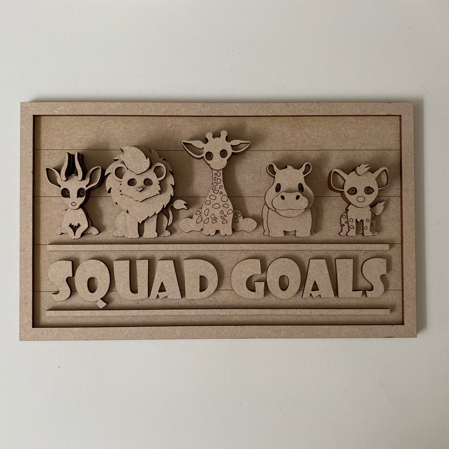 30cm Squad Goals Jungle Sign
