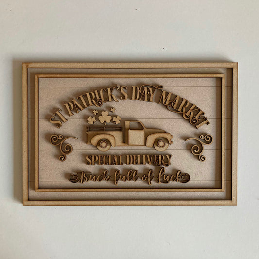 30cm St Patrick's Day Market Sign