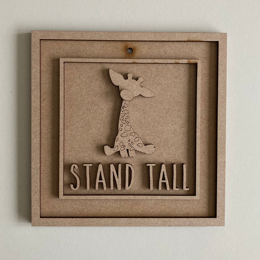 15cm Stand Tall Giraffe Sign