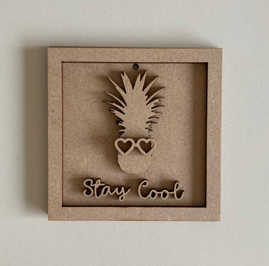 9cm Stay Cool Pineapple Mini Frame