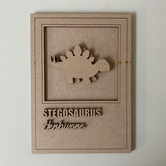 25cm Stegosaurus Dinosaur Sign