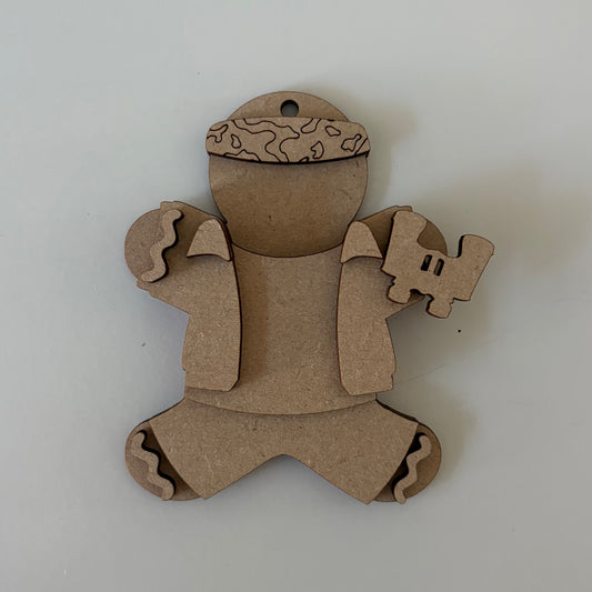 10cm 80s School Boy With Binoculars Gingerbread Character