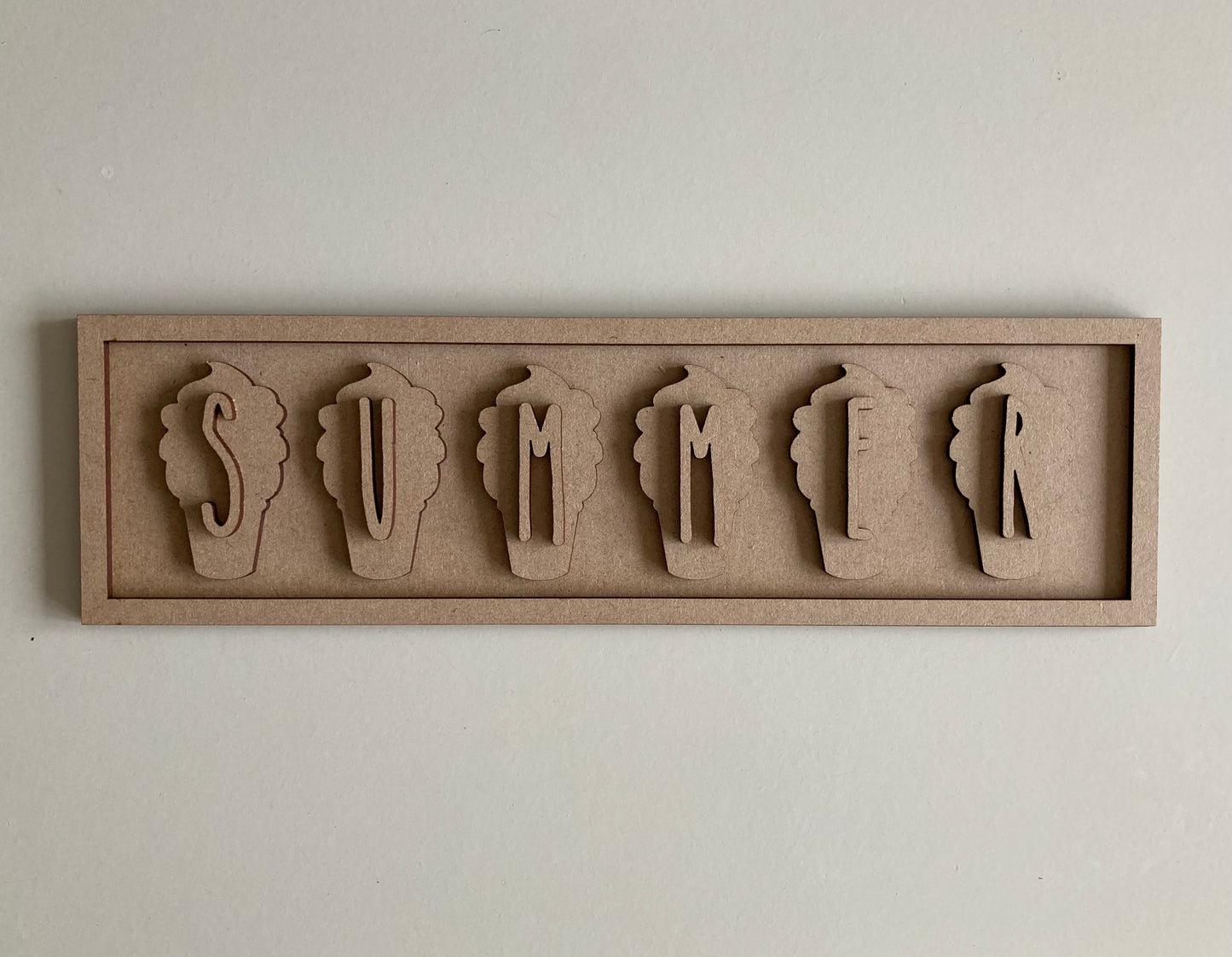 30cm Summer Ice Creams Rectangle Sign