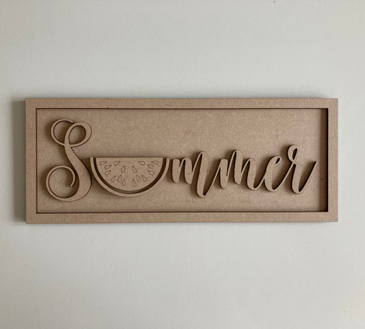 30cm Summer Melon Rectangle Sign